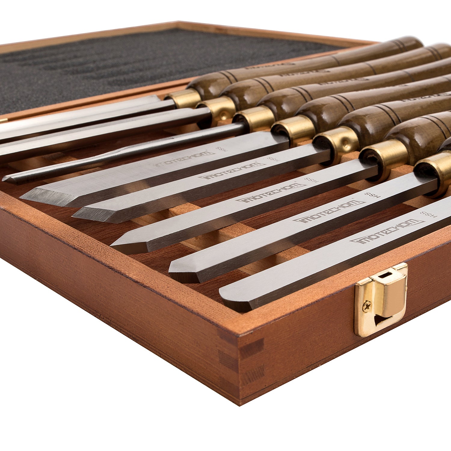 IMOTECHOM 8-Pieces HSS Wood Turning Tools Lathe Chisel Set with Wooden Box