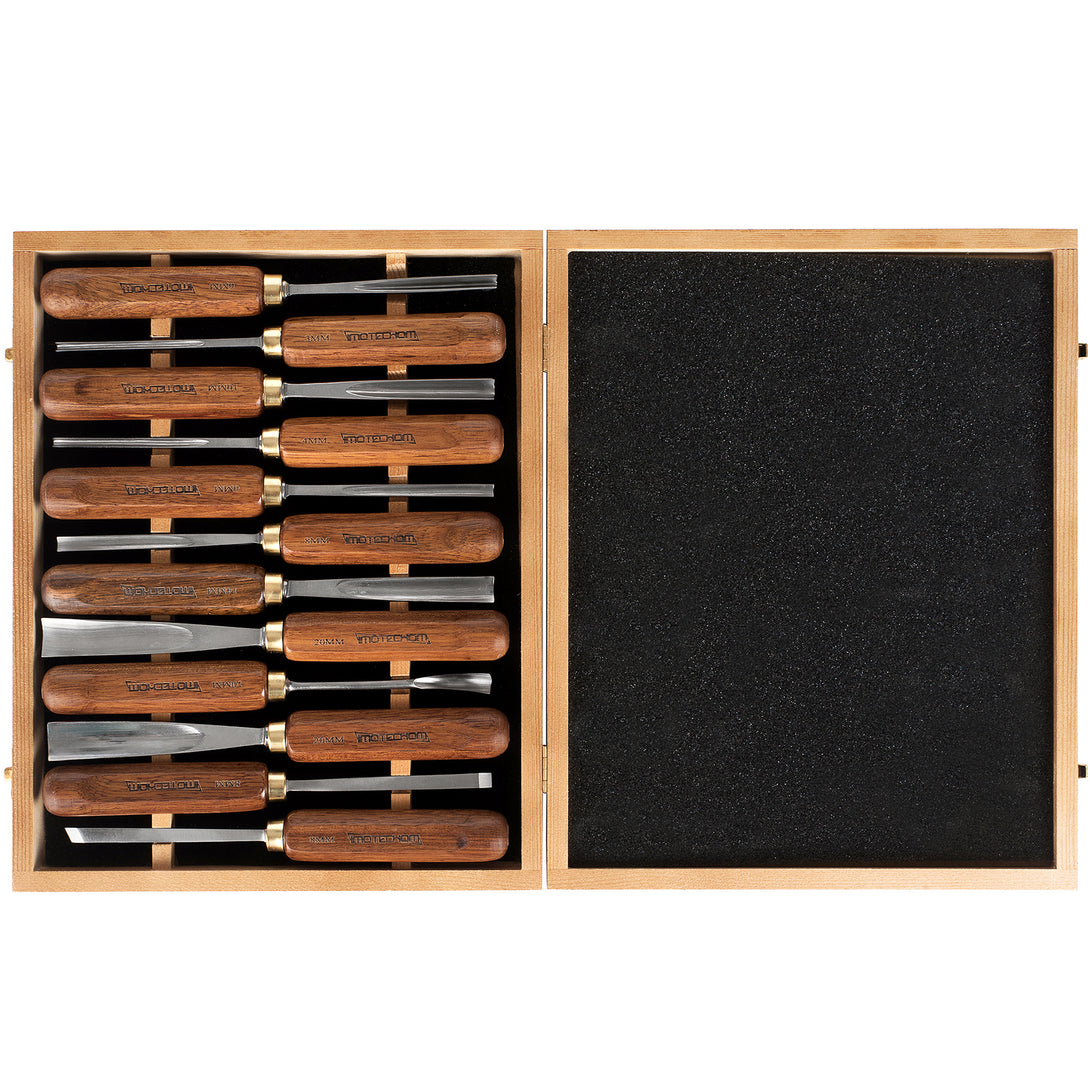 IMOTECHOM 12-Pieces Woodworking Wood Carving Tools Chisel Set with Woo