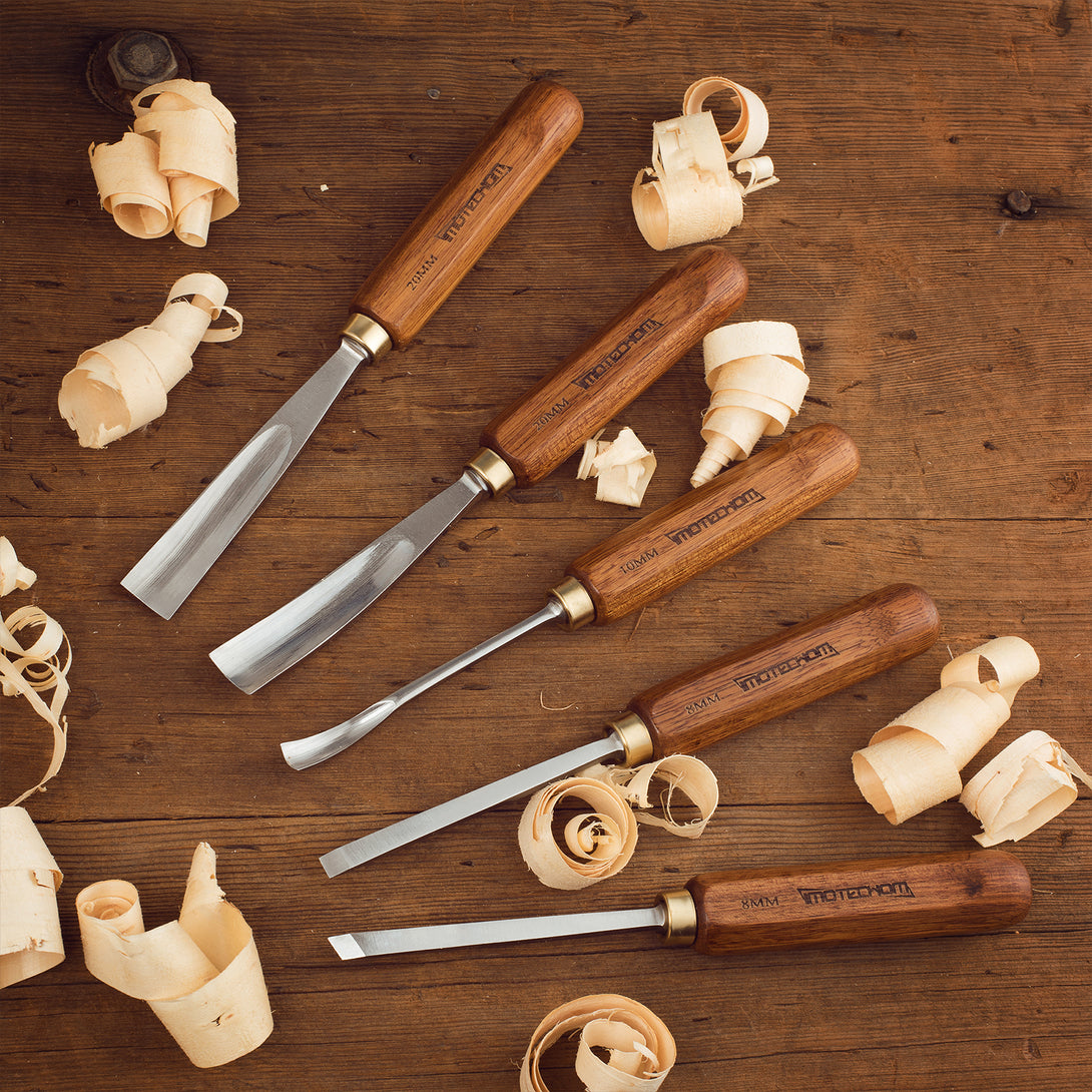 IMOTECHOM 12-Pieces Woodworking Wood Carving Tools Chisel Set with Woo