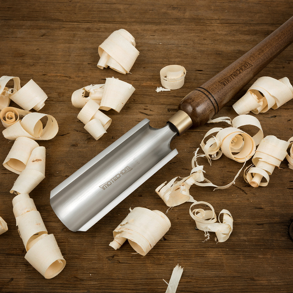 IMOTECHOM 2-Inches HSS Roughing Gouge Lathe Chisel Wood Turning Tools with Round Plastic Box and Hanging Bag